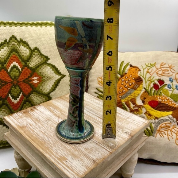 Beautiful Pottery Goblet with Bamboo Design - Picture 9 of 9